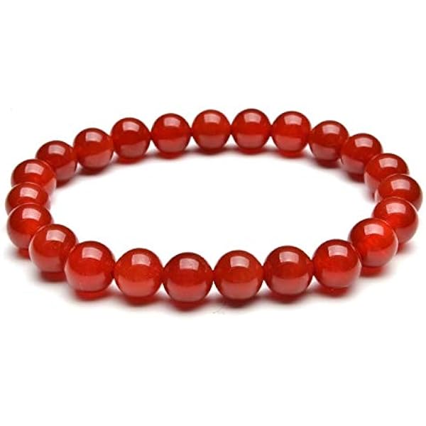 Amazon | [ORANGE SYMBOL] 8mm 緑瑪瑙（メノウ） 健康と美の調和石